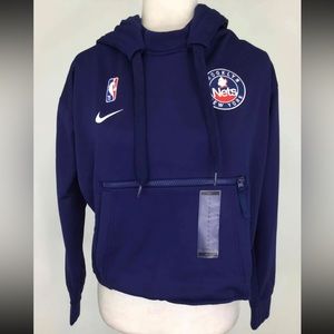 $99 Nike Brooklyn Nets Women Sports Casual Sweatshirt Hoodie Dark Blue NWT